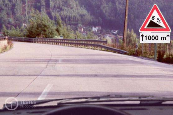 Pergunta IMT: A partir deste sinal devo moderar especialmente a velocidade.
